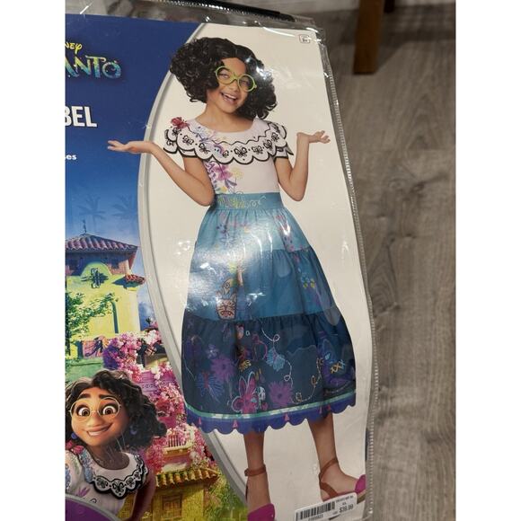 Disney Encanto Mirabel Toddler Dress S 4T-6T Halloween Costume With Glasses - Picture 3 of 4